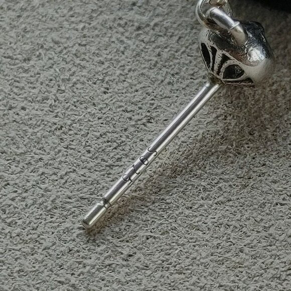 Chrome Hearts Spike Drop Earrings (Pair) 925 Sterling Silver - Picture 4 of 12